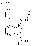 3-甲酰基-7-(苯基甲氧基)-1H-吲哚-1-羧酸叔丁酯分子结构 (CAS 914348-99-5)