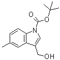 3-(Hydroxymethyl)-5-methyl-1H-indole-1-carboxylic acid 1,1-dimethylethyl ester molecular structure (CAS 914349-03-4)