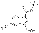 5-Cyano-3-(hydroxymethyl)-1H-indole-1-carboxylic acid 1,1-dimethylethyl ester molecular structure (CAS 914349-11-4)