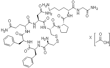 Felypressin acetate molecular structure (CAS 914453-97-7)