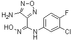 structure of CAS# 914471-09-3, 4-Amino-N-(3-chloro-4-fluorophenyl)-N'-hydroxy-1,2,5-oxadiazole-3-carboximidamide