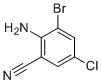 2-氨基-3-溴-5-氯苯甲腈分子结构 (CAS 914636-84-3)