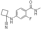 N-甲基-4-(1-氰基环丁基氨基)-2-氟苯甲酰胺分子结构 (CAS 915087-26-2)