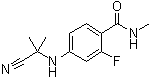 4-[(2-Cyanopropan-2-yl)amino]-2-fluoro-N-methylbenzamide molecular structure (CAS 915087-32-0)