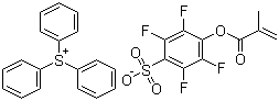 Triphenylsulfonium 2,3,5,6-tetrafluoro-4-(methacryloyloxy)benzenesulfonate molecular structure (CAS 915090-37-8)