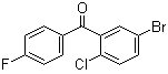 (5-Bromo-2-chlorophenyl)(4-fluorophenyl)methanone molecular structure (CAS 915095-85-1)