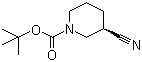 structure of CAS# 915226-44-7, 1-N-Boc-3-(R)-cyanopiperidine;(R)-3-Cyanopiperidine-1-carboxylic acid tert-butyl ester