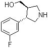 ((3R,4S)-4-(3-Fluorophenyl)pyrrolidin-3-yl)methanol molecular structure (CAS 915390-10-2)