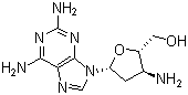 结构式 CAS# 915399-37-0, 2,3'-二氨基-2',3'-二脱氧腺苷