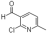 structure of CAS# 91591-69-4, 2-Chloro-6-methylpyridine-3-carboxaldehyde;2-Chloro-6-methylnicotinaldehyde
