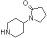 1-(4-Piperidinyl)-2-pyrrolidinone molecular structure (CAS 91596-61-1)