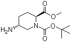 structure of CAS# 915976-35-1, 1-tert-Butyl 2-methyl (2S,5R)-5-aminopiperidine-1,2-dicarboxylate;(2S,5R)-5-Amino-1,2-piperidinedicarboxylic acid 1-(tert-butyl) 2-methyl ester