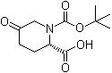 (2S)-1-(叔丁氧羰基)-5-氧代哌啶-2-羧酸分子结构 (CAS 915976-41-9)