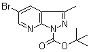 tert-Butyl 5-bromo-3-methyl-1H-pyrazolo[3,4-b]pyridine-1-carboxylate molecular structure (CAS 916258-24-7)