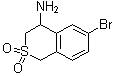 6-Bromo-3,4-dihydro-1H-2-benzothiopyran-4-amine 2,2-dioxide molecular structure (CAS 916420-32-1)