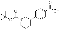 4-[1-(tert-Butoxycarbonyl)piperidin-3-yl]benzoic acid molecular structure (CAS 916421-44-8)