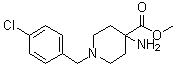 4-Amino-1-[(4-chlorophenyl)methyl]-4-piperidinecarboxylic acid methyl ester molecular structure (CAS 916422-59-8)