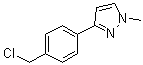 3-[4-(Chloromethyl)phenyl]-1-methyl-1H-pyrazole molecular structure (CAS 916766-83-1)