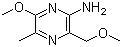 6-Methoxy-3-(methoxymethyl)-5-methylpyrazin-2-amine molecular structure (CAS 91678-86-3)