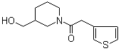 1-[3-(羟甲基)-1-哌啶基]-2-(3-噻吩基)乙酮分子结构 (CAS 916791-33-8)