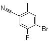 structure of CAS# 916792-15-9, 4-Bromo-5-fluoro-2-methylbenzonitrile
