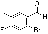 2-Bromo-4-fluoro-5-methylbenzaldehyde molecular structure (CAS 916792-17-1)