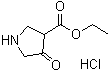 4-Oxo-3-pyrrolidinecarboxylic acid ethyl ester hydrochloride molecular structure (CAS 916814-29-4)