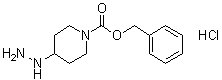 4-Hydrazinyl-1-piperidinecarboxylic acid phenylmethyl ester hydrochloride (1:1) molecular structure (CAS 916831-70-4)