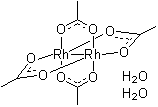 Rhodium(II) acetate dimer dihydrate molecular structure (CAS 917499-87-7)