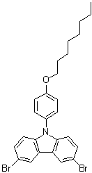 3,6-Dibromo-9-[4-(octyloxy)phenyl]-9H-carbazole molecular structure (CAS 917773-26-3)