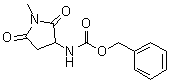 1-甲基-2,5-二氧代-3-吡咯烷氨基甲酸苄酯分子结构 (CAS 91807-59-9)