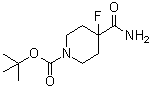 4-Carbamoyl-4-fluoropiperidine-1-carboxylic acid tert-butyl ester molecular structure (CAS 918431-92-2)