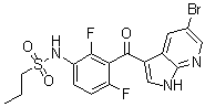N-[3-[(5-Bromo-1H-pyrrolo[2,3-b]pyridin-3-yl)carbonyl]-2,4-difluorophenyl]-1-propanesulfonamide molecular structure (CAS 918504-27-5)