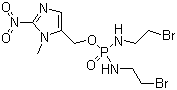 structure of CAS# 918633-87-1, TH 302;N,N'-Bis(2-bromoethyl)phosphorodiamidic acid (1-methyl-2-nitro-1H-imidazol-5-yl)methyl ester