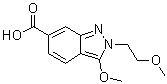 3-Methoxy-2-(2-methoxyethyl)-2H-indazole-6-carboxylic acid molecular structure (CAS 919106-93-7)