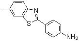 structure of CAS# 92-36-4, 4-(6-Methyl-2-benzothiazolyl)benzeneamine ;2-(4-Aminophenyl)-6-methylbenzothiazole