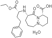 Cilazapril monohydrate molecular structure (CAS 92077-78-6)