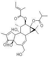 12-O-Tiglylphorbol-13-isobutyrate molecular structure (CAS 92214-54-5)