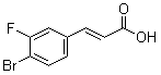3-(4-Bromo-3-fluorophenyl)-2-propenoic acid molecular structure (CAS 923266-17-5)
