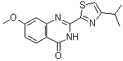 7-Methoxy-2-[4-(1-methylethyl)-2-thiazolyl]-4(3H)-quinazolinone molecular structure (CAS 923274-26-4)