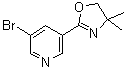 3-Bromo-5-(4,5-dihydro-4,4-dimethyl-2-oxazolyl)pyridine molecular structure (CAS 923276-49-7)