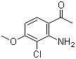 1-(2-Amino-3-chloro-4-methoxyphenyl)ethanone molecular structure (CAS 923289-36-5)