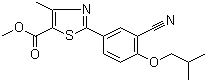 Methyl 2-[3-cyano-4-(2-methylpropoxy)phenyl]-4-methylthiazole-5-carboxylate molecular structure (CAS 923942-34-1)