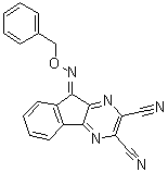 9-Benzyloxyimino-9H-indeno[1,2-b]pyrazine-2,3-dicarbonitrile molecular structure (CAS 924296-18-4)