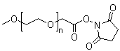structure of CAS# 92451-01-9, O-[(N-Succinimidyloxycarbonyl)methyl]-O'-methylpolyethylene glycol;O-[(N-Succinimidyloxycarbonyl)methyl]-O'-methylpolyethylene glycol; Sunbright ME 020AS; Sunbright ME 050AS