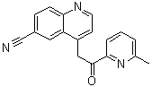 结构式 CAS# 924898-11-3, 4-[2-(6-甲基-2-吡啶基)-2-氧代乙基]-6-喹啉甲腈