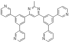 structure of CAS# 925425-96-3, 4,6-Bis(3,5-di-3-pyridylphenyl)-2-methylpyrimidine;B3PyMPM