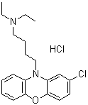 2-氯-N,N-二乙基-10H-吩恶嗪-10-丁胺盐酸盐分子结构 (CAS 925681-41-0)