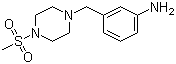 3-[[4-(Methylsulfonyl)-1-piperazinyl]methyl]benzenamine molecular structure (CAS 925920-75-8)