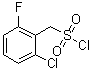 structure of CAS# 926257-07-0, 2-Chloro-6-fluorobenzenemethanesulfonyl chloride